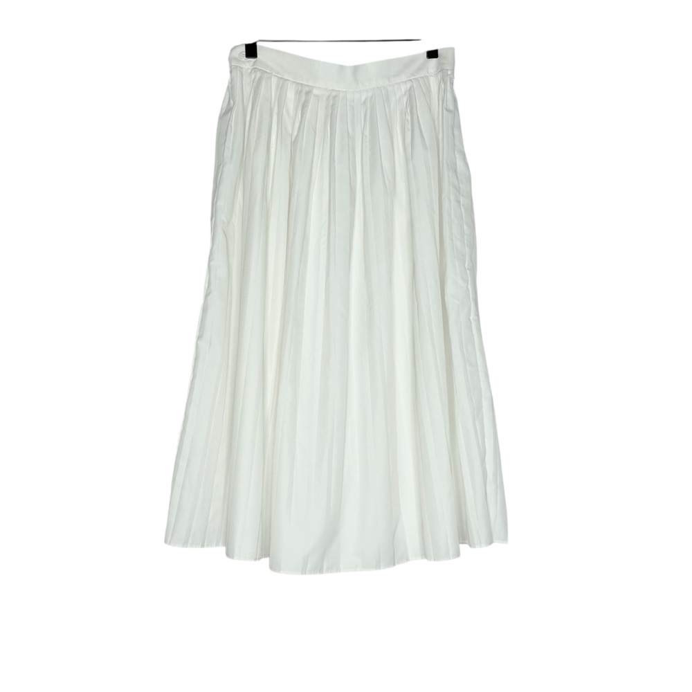 Lacoste White Pleated Midi Skirt Preppy Size FR 36 / US 4 NWT - Picture 3 of 9